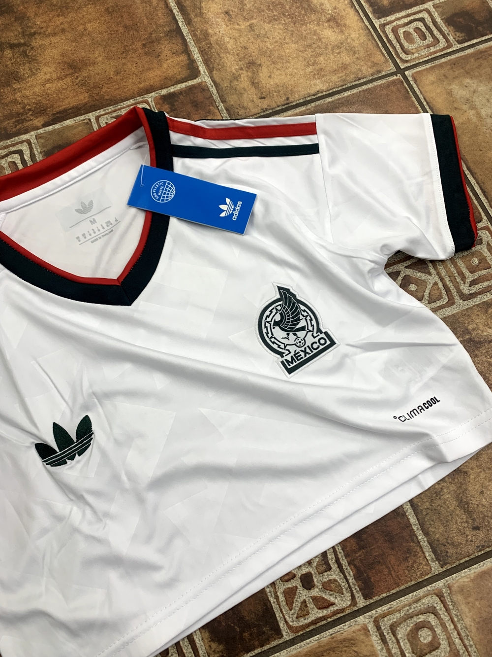 adidas Originals Mexico 2026 World Cup Women's Cropped Jersey Size M - Picture 2 of 5